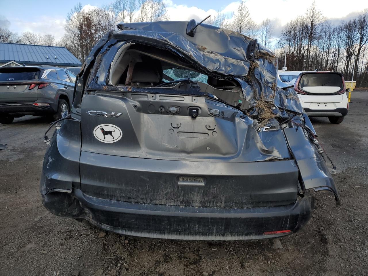 2014 Honda CR-V VIN 5J6RM4H75EL057136 Copart auction photo, rollover damage thumbnail 6