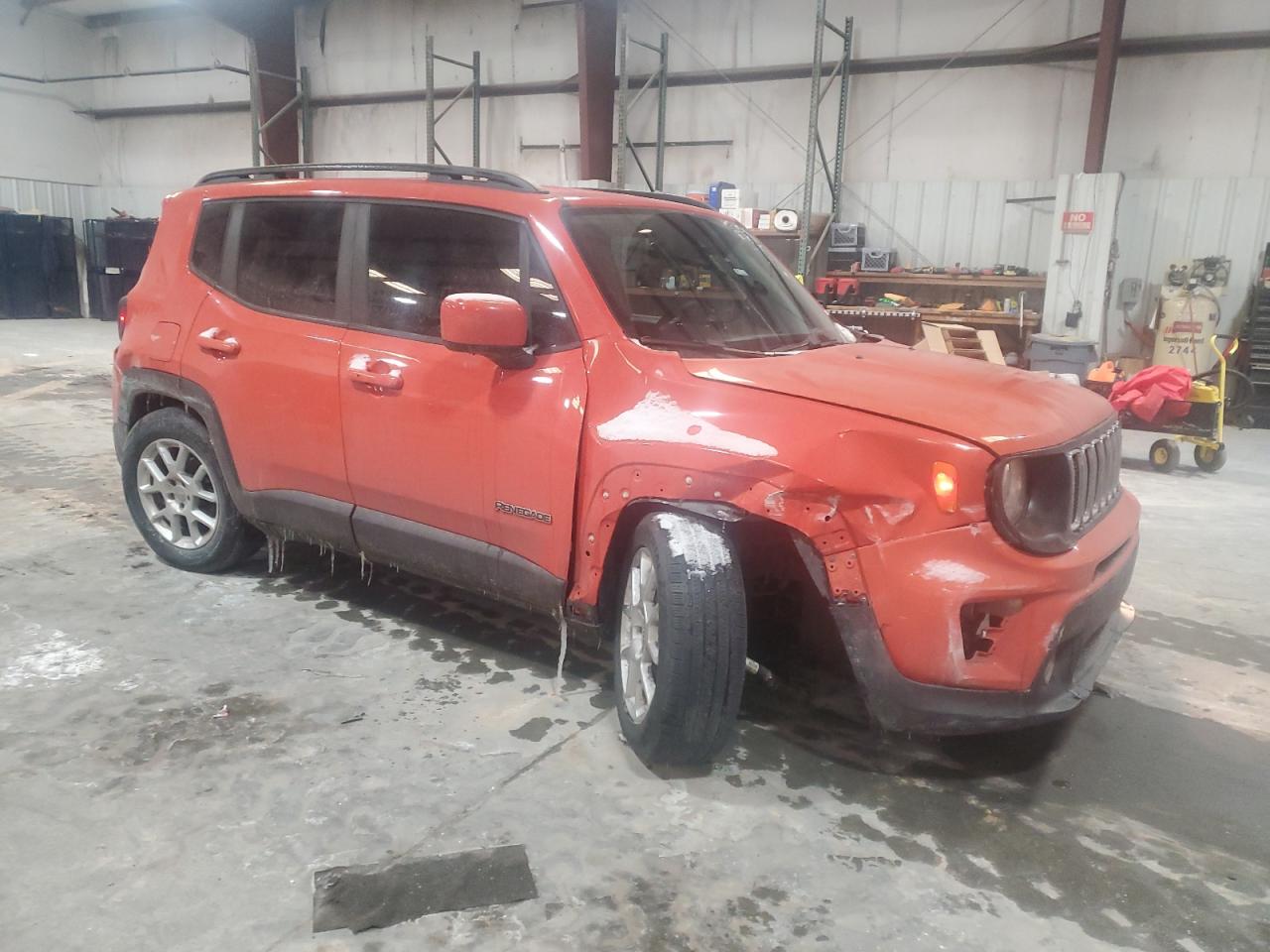 2021 Jeep Renegade VIN ZACNJCBB9MPM37186 Copart auction photo, undercarriage / front end damage thumbnail 4