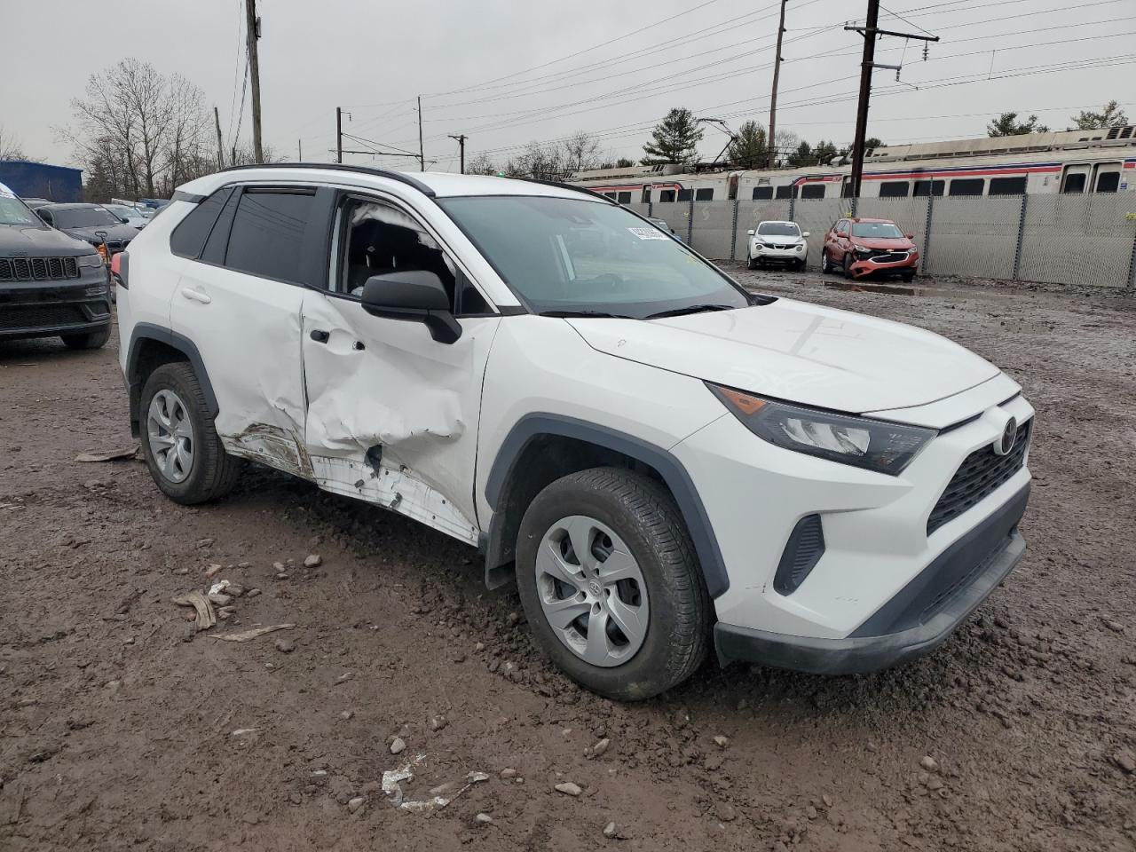2020 Toyota RAV 4 VIN 2T3F1RFV3LW096009 Copart auction photo, side damage thumbnail 4