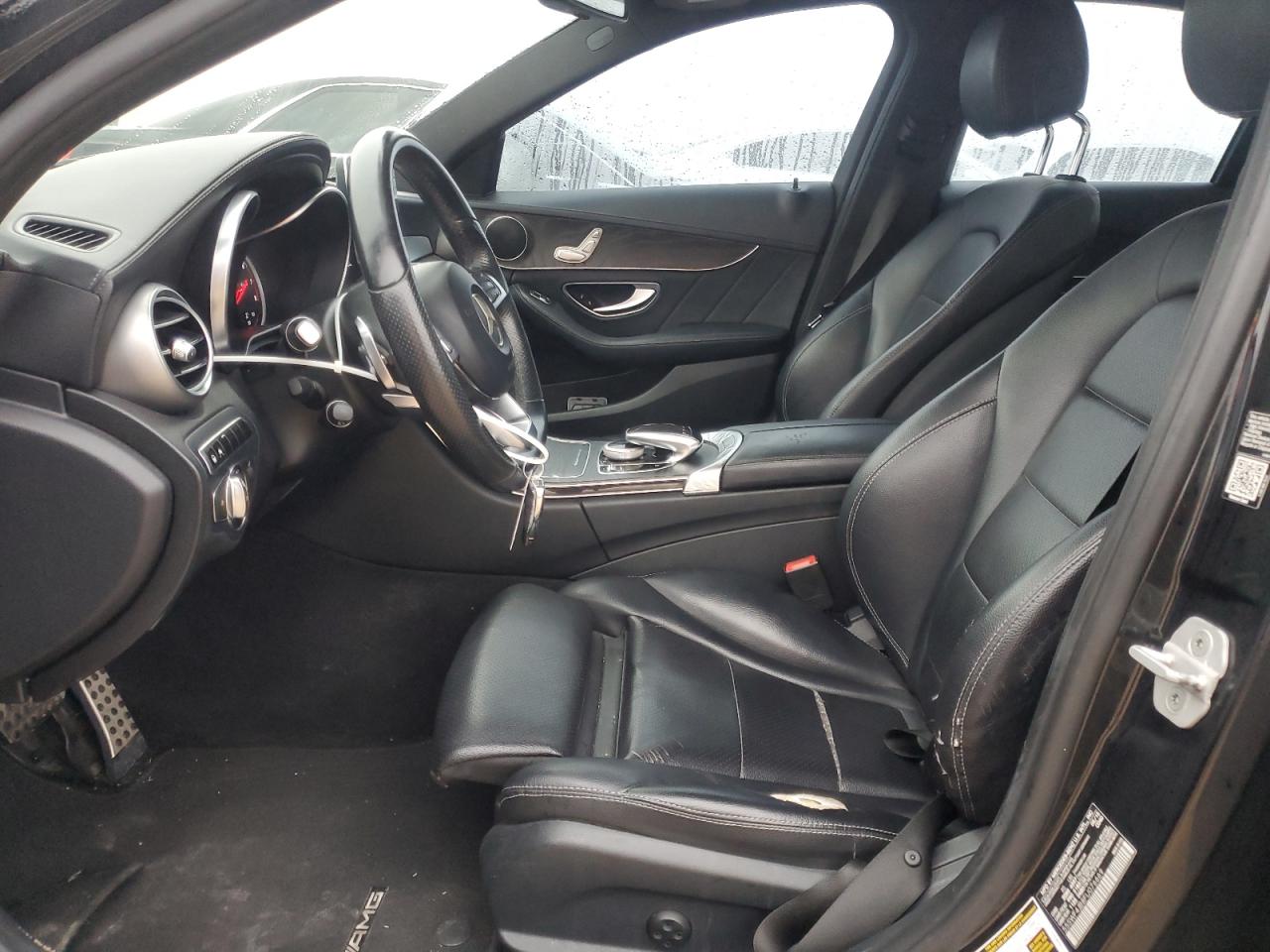 2015 Mercedes-Benz C-klasse VIN 55SWF4JB8FU076669 Copart auction photo, side / front end damage thumbnail 7