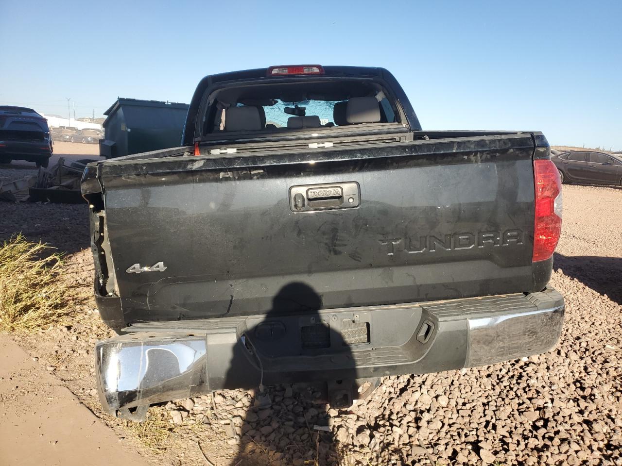2014 Toyota Tundra VIN 5TFDW5F11EX338857 Copart auction photo, rollover damage thumbnail 6