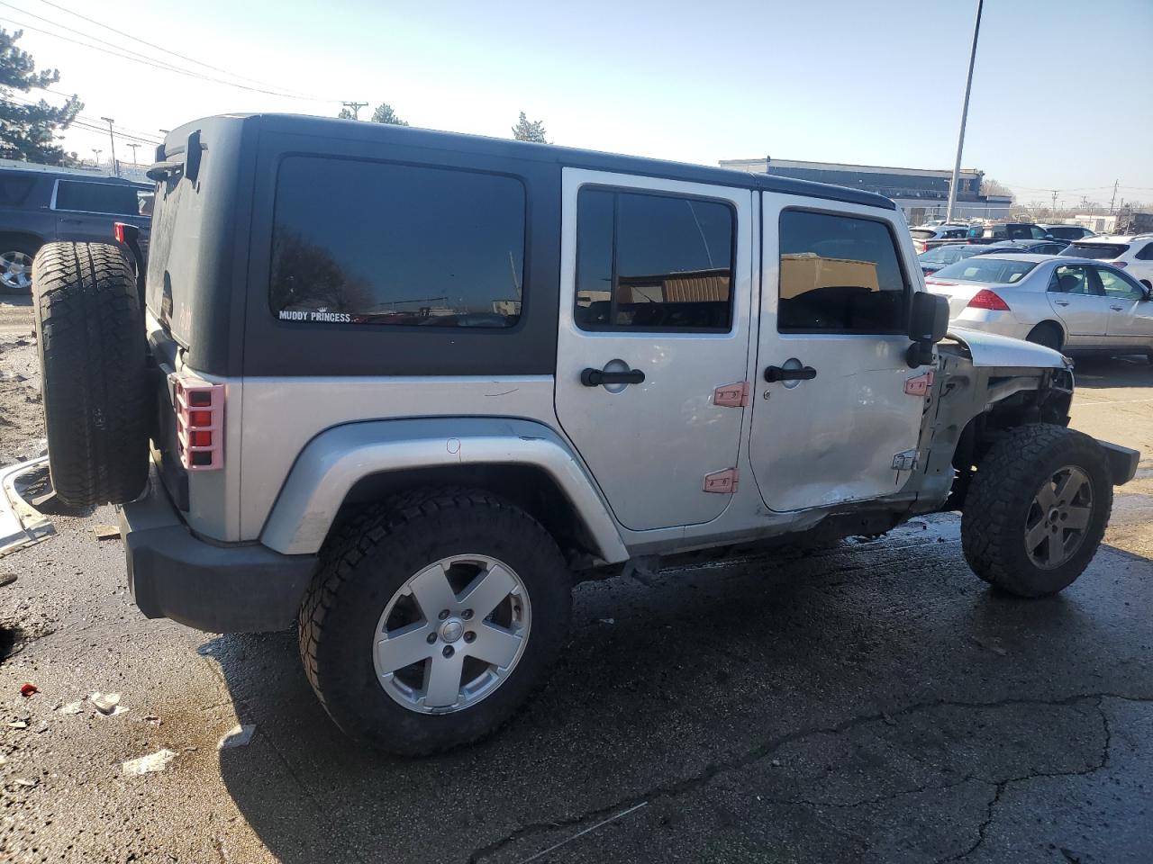 2012 Jeep Wrangler VIN 1C4BJWEG9CL184405 Copart auction photo, side / front end damage thumbnail 3