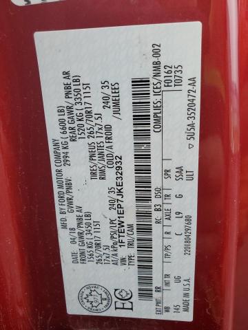 2018 Ford F-150 VIN 1FTEW1EP7JKE32932 Copart auction photo, side / minor dent/scratches damage thumbnail 12