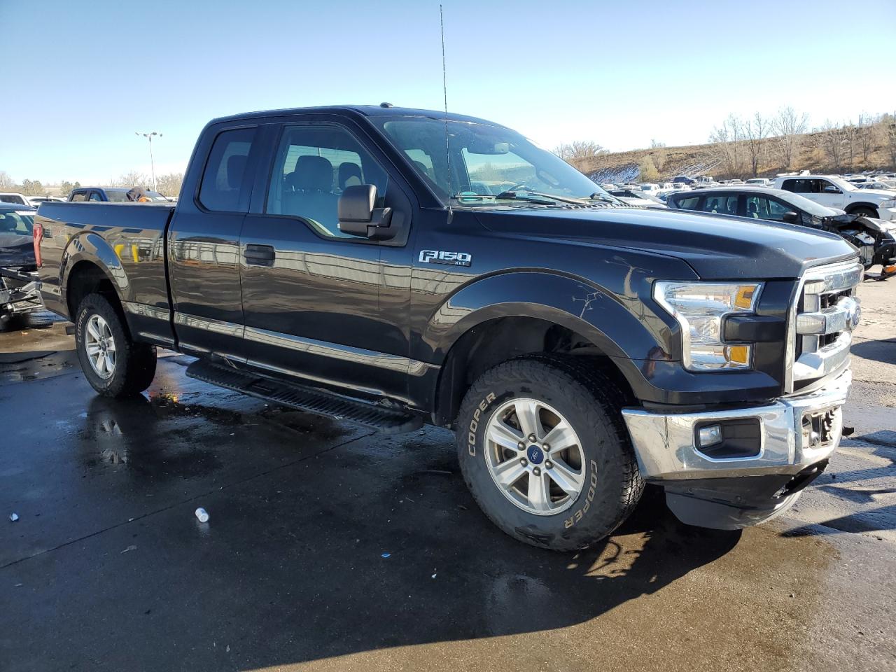 2015 Ford F-150 VIN 1FTEX1E82FFB53815 Copart auction photo, front end / side damage thumbnail 4