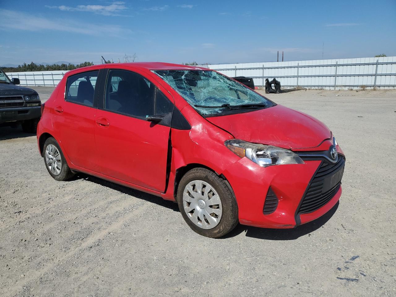 2015 Toyota Yaris VIN VNKKTUD30FA034624 Copart auction photo, all over damage thumbnail 4