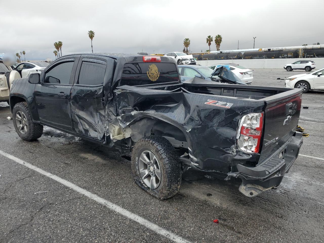 2018 Chevrolet Colorado VIN 1GCGSDEN3J1262076 Copart auction photo, rear end / side damage thumbnail 2