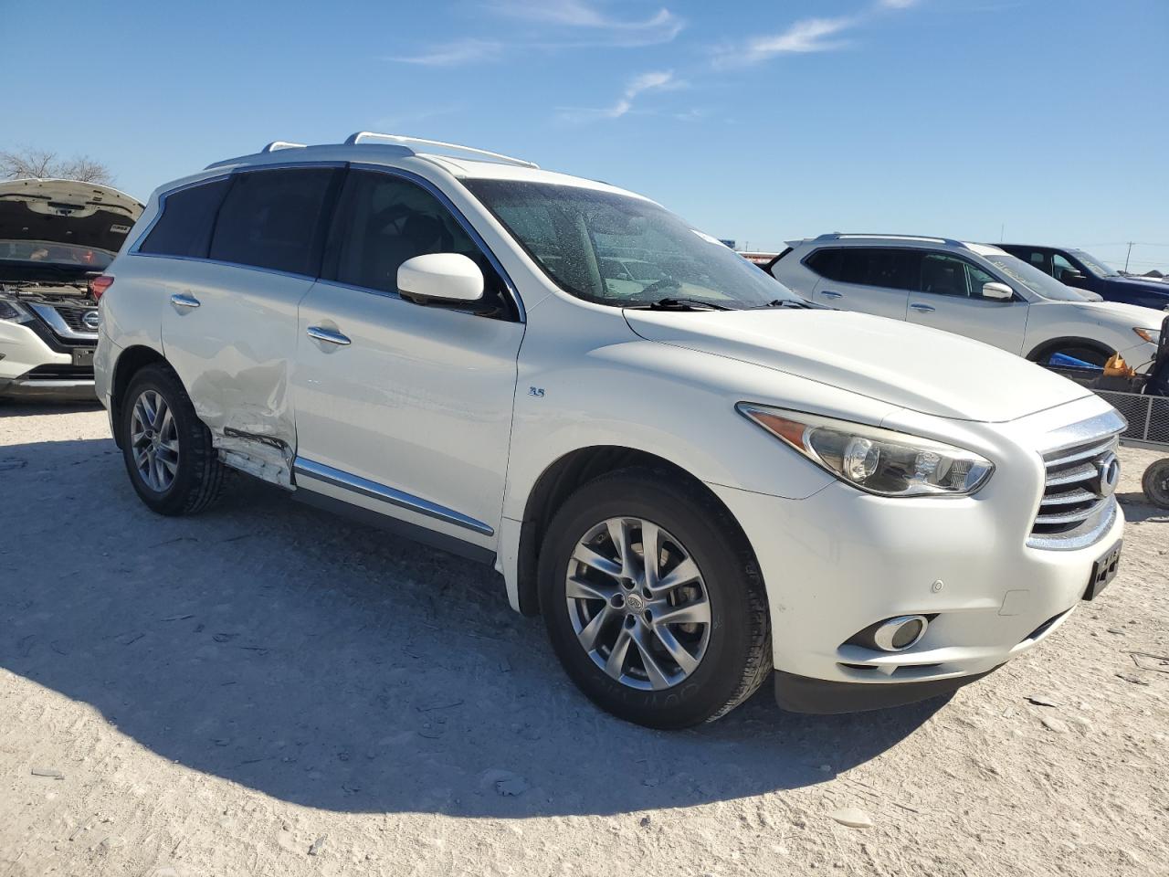 2015 Infiniti QX60 VIN 5N1AL0MM6FC543901 Copart auction photo, side damage thumbnail 4