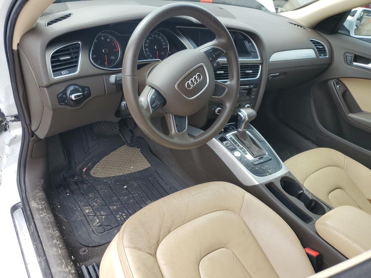 2014 Audi A4 VIN WAUFFAFL1EN033693 Copart auction photo, side / front end damage thumbnail 8