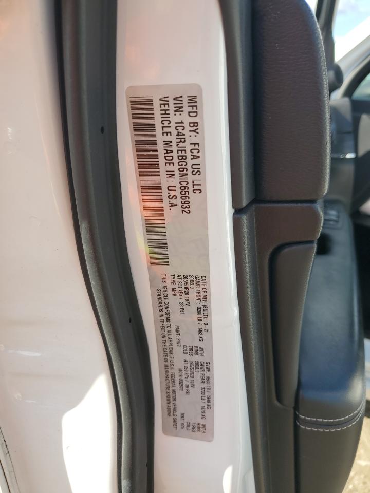 2021 Jeep Grand Cherokee VIN 1C4RJEBG6MC656932 Copart auction photo, front end damage thumbnail 14