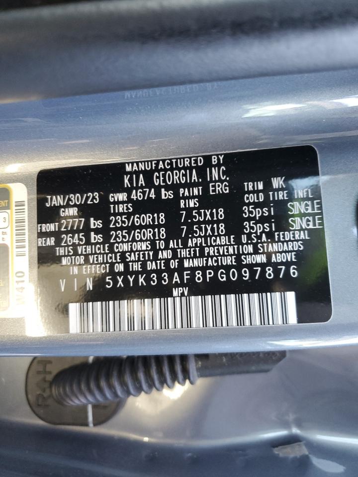 2023 KIA Sportage VIN 5XYK33AF8PG097876 Copart auction photo, side damage thumbnail 14