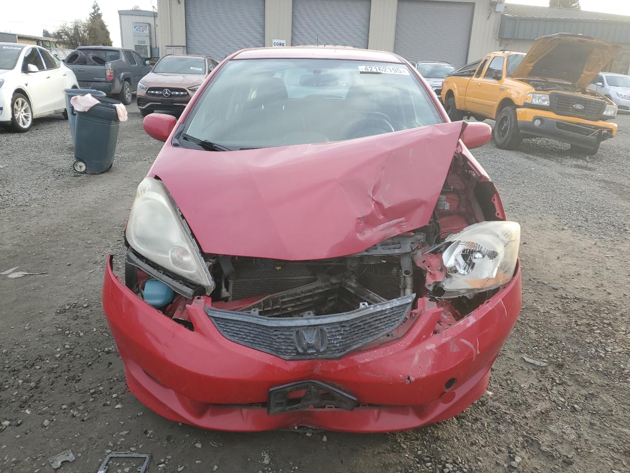2009 Honda Fit VIN JHMGE87639S046298 Copart auction photo, front end damage thumbnail 5