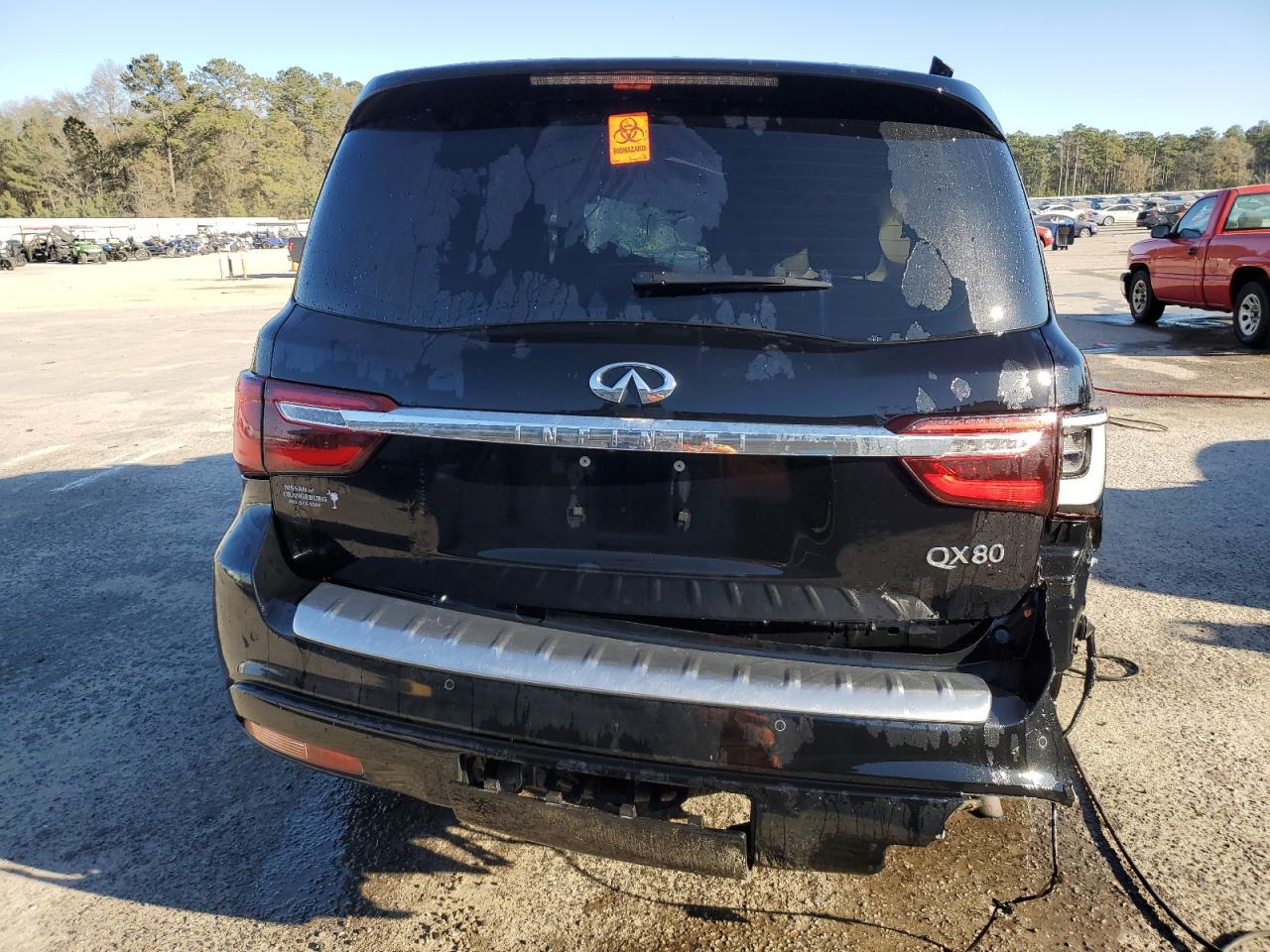 2018 Infiniti QX80 VIN JN8AZ2NF3J9663549 Copart auction photo, all over damage thumbnail 6