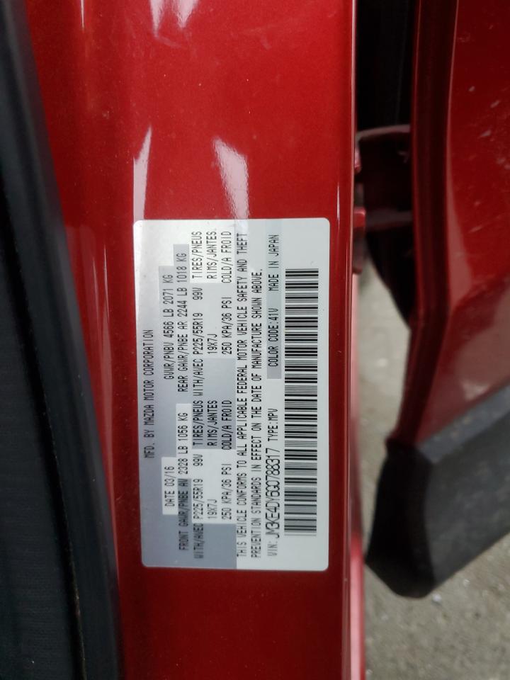 2016 Mazda CX-5 VIN JM3KE4DY6G0788317 Copart auction photo, vandalism damage thumbnail 13