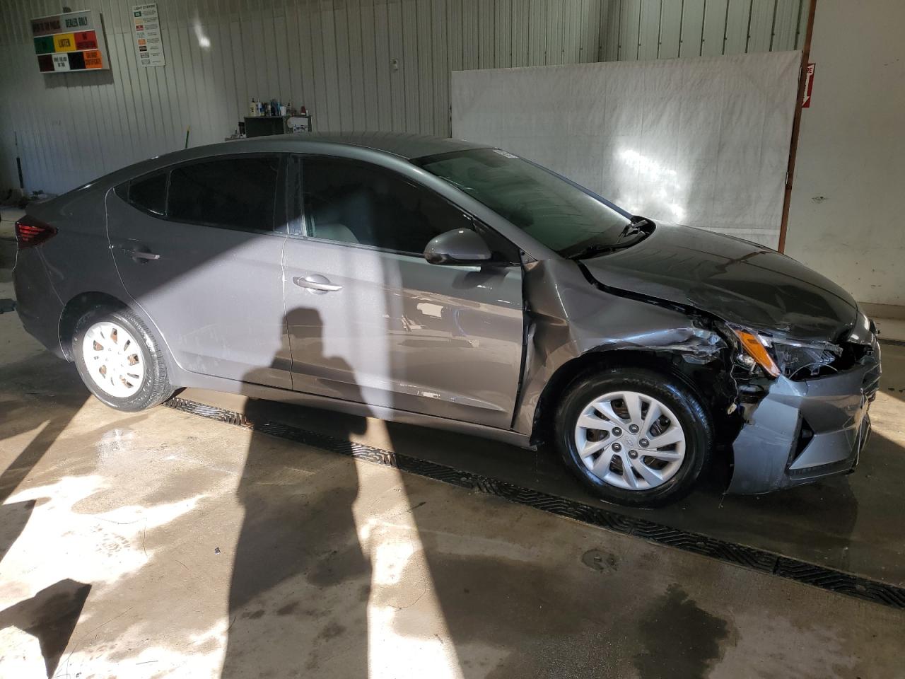 2019 Hyundai Elantra VIN 5NPD74LF4KH496480 Copart auction photo, front end / side damage thumbnail 4