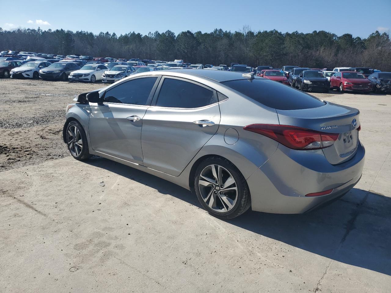 2015 Hyundai Elantra VIN KMHDH4AE8FU325679 Copart auction photo, front end / side damage thumbnail 2