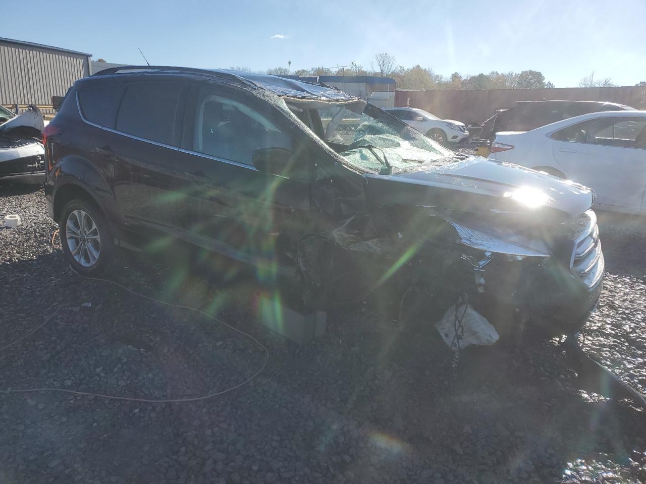 2019 Ford Escape VIN 1FMCU0HD0KUB83478 Copart auction photo, rollover damage thumbnail 4