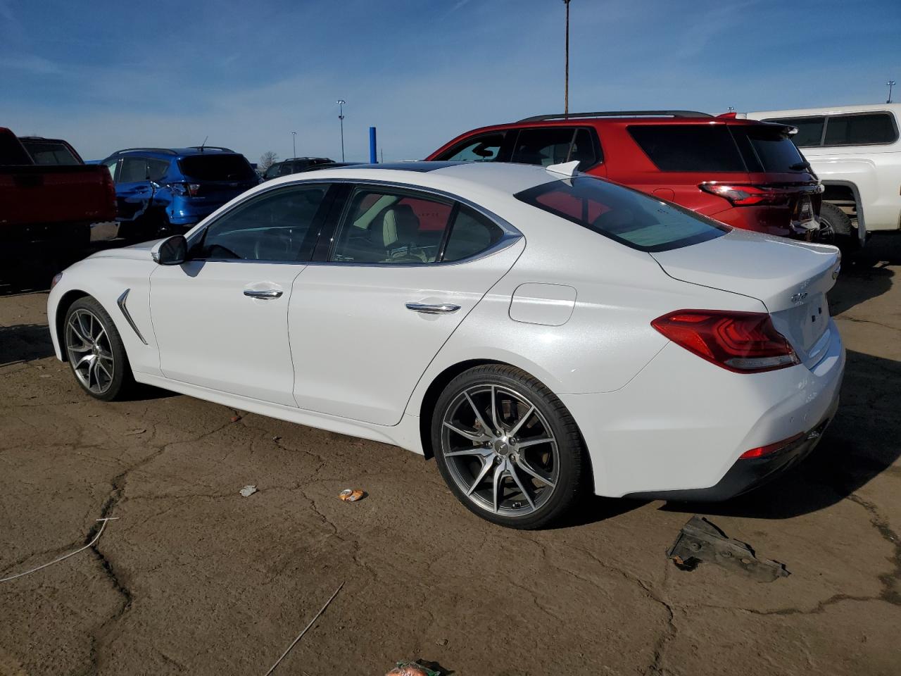 2019 Genesis G70 VIN KMTG44LA4KU038214 Copart auction photo, front end damage thumbnail 2
