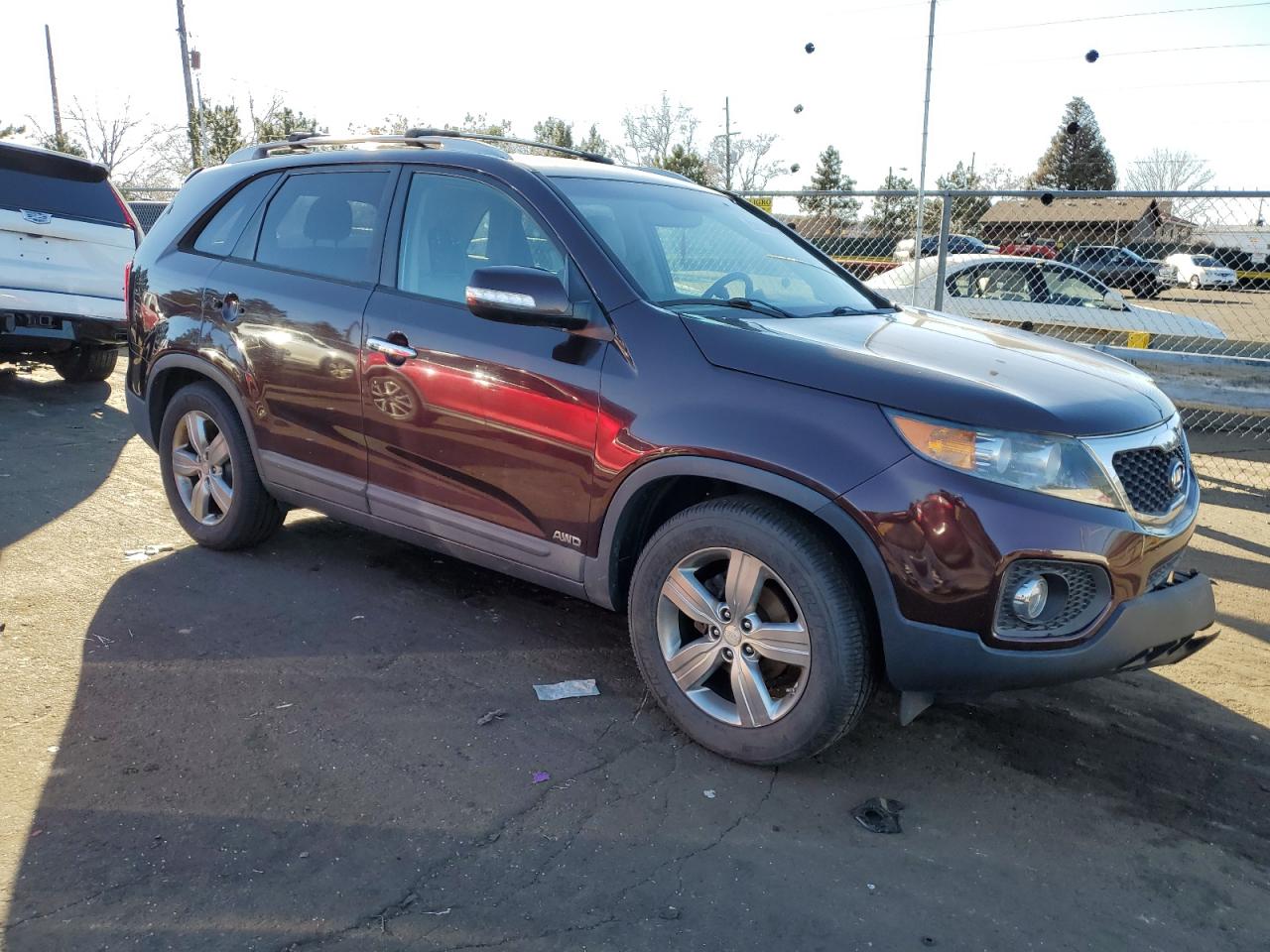 2012 KIA Sorento VIN 5XYKUDA65CG256611 Copart auction photo, front end / hail damage thumbnail 4