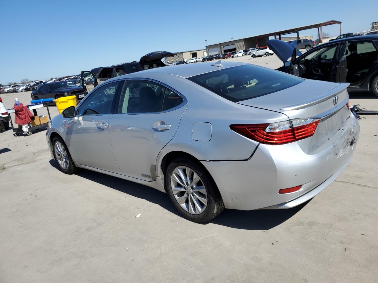 2014 Lexus ES VIN JTHBW1GG7E2039792 Copart auction photo, side / rear end damage thumbnail 2