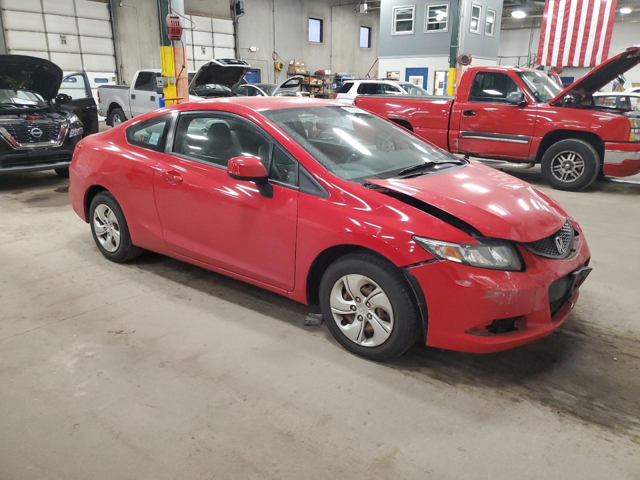 2013 Honda Civic VIN 2HGFG3B59DH525772 Copart auction photo, front end damage thumbnail 4
