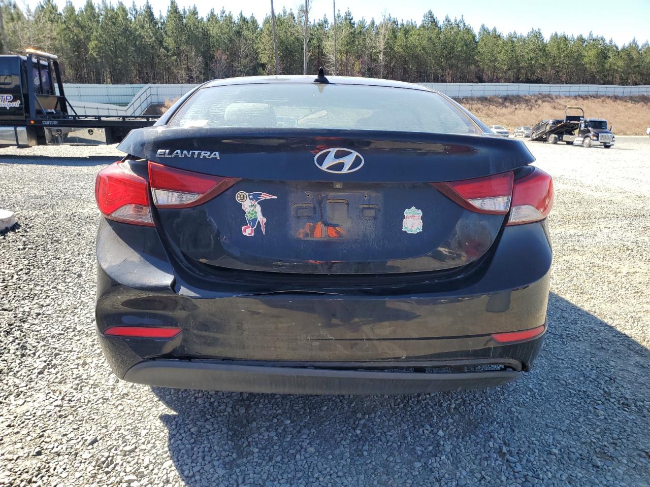 2014 Hyundai Elantra VIN KMHDH4AE0EU166588 Copart auction photo, rear end / front end damage thumbnail 6
