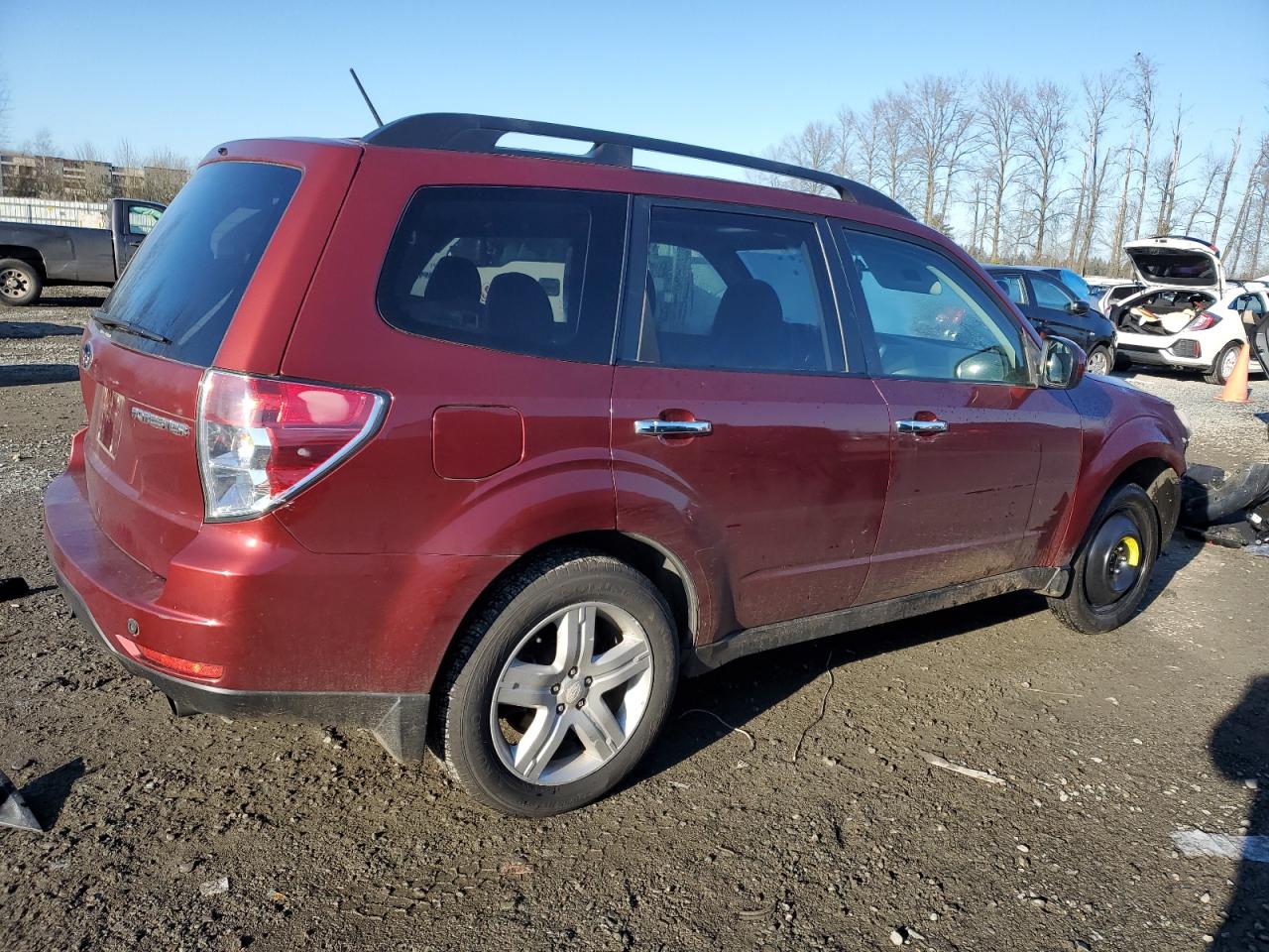 2009 Subaru Forester VIN JF2SH64629H797502 Copart auction photo, front end / side damage thumbnail 3