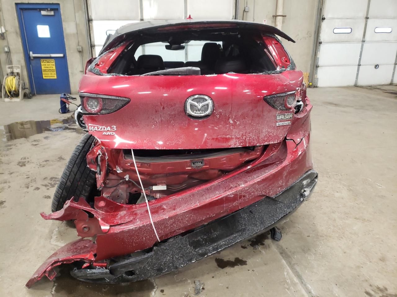 2021 Mazda 3 VIN JM1BPBML6M1318841 Copart auction photo, all over damage thumbnail 6