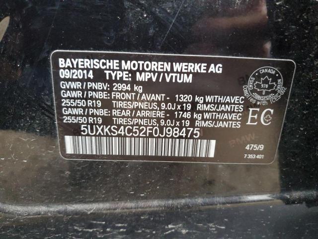 2015 BMW X5 VIN 5UXKS4C52F0J98475 Copart auction photo, mechanical / minor dent/scratches damage thumbnail 13