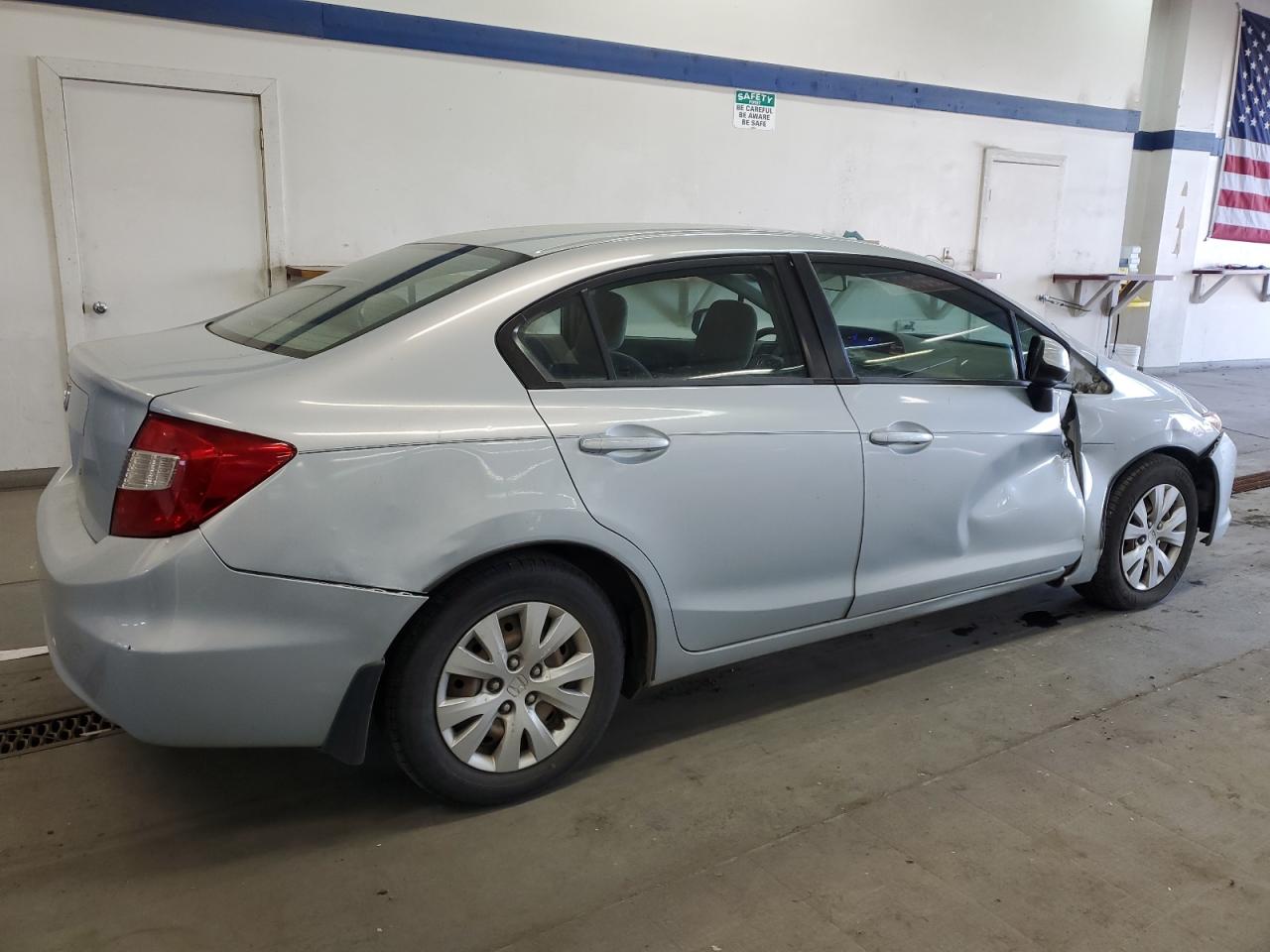 2012 Honda Civic VIN 2HGFB2F5XCH516256 Copart auction photo, all over damage thumbnail 3