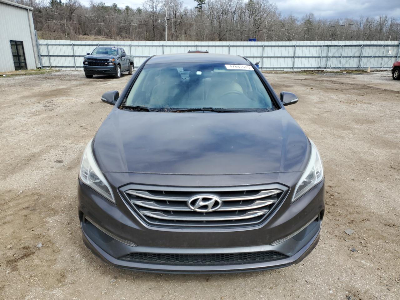 2015 Hyundai Sonata VIN 5NPE34AF7FH087060 Copart auction photo, top/roof damage thumbnail 5