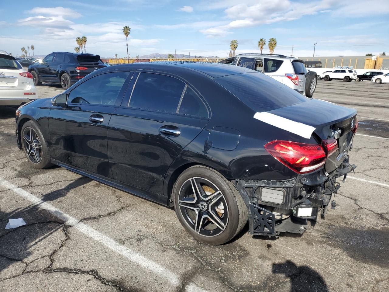 2022 Mercedes-Benz A-klasse VIN W1K3G4EB3NJ357626 Copart auction photo, front end / rear end damage thumbnail 2