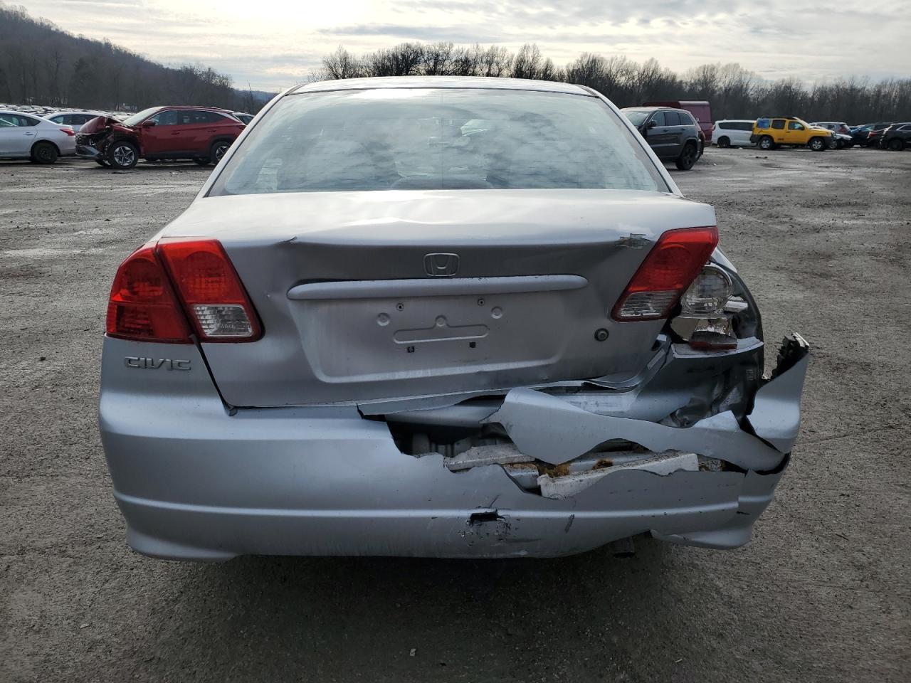 2004 Honda Civic VIN 1HGES26704L023316 Copart auction photo, rear end damage thumbnail 6