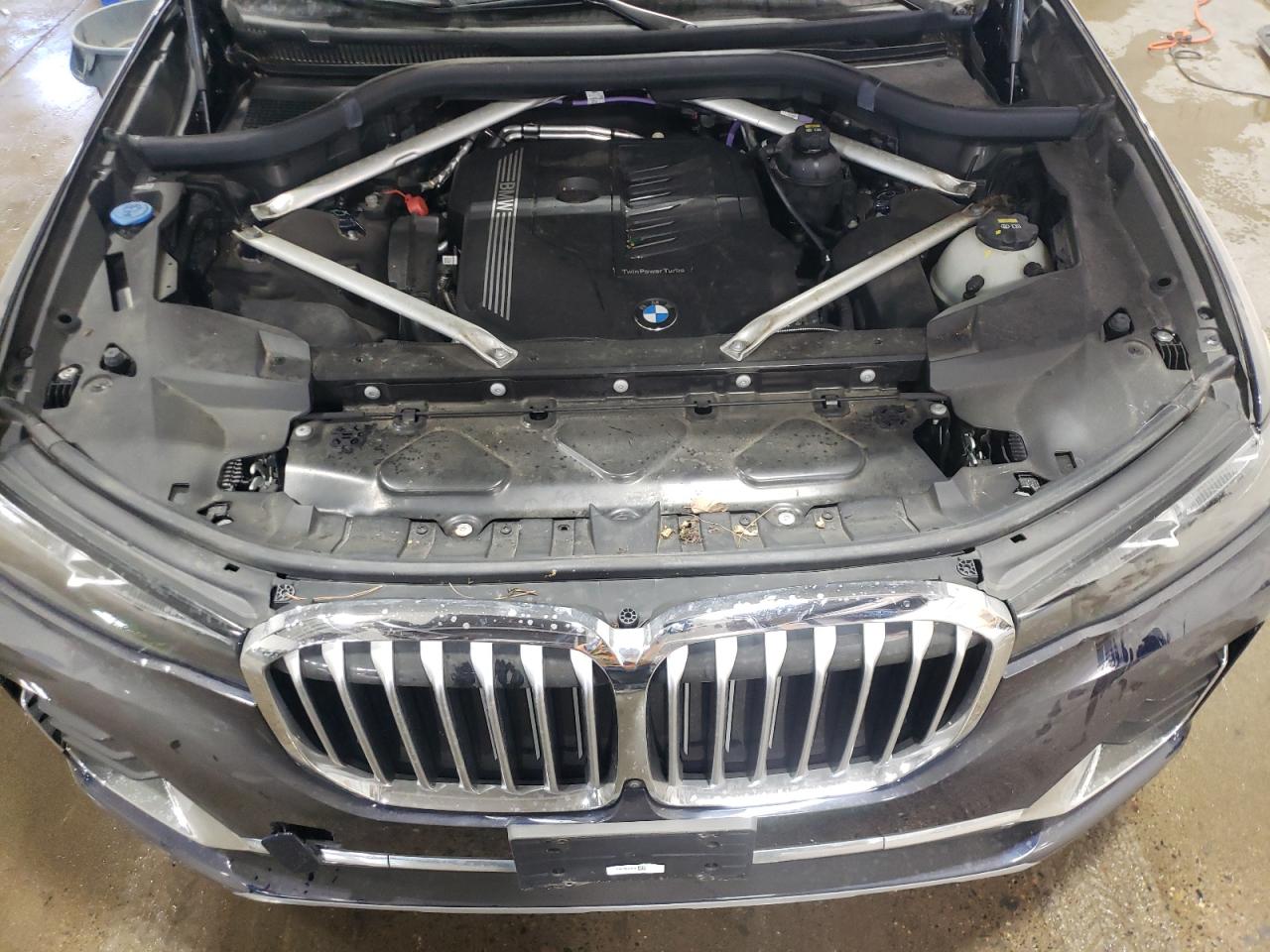 2021 BMW X7 VIN 5UXCW2C04M9G78739 Copart auction photo, front end damage thumbnail 12