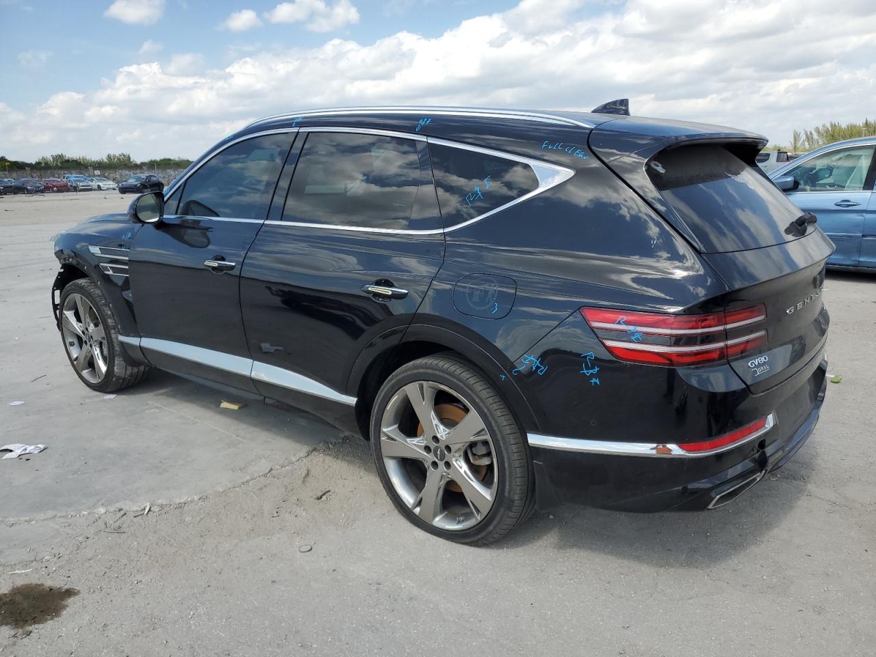 2022 Genesis Gv80 VIN KMUHBDSB2NU101119 Copart auction photo, front end damage thumbnail 2