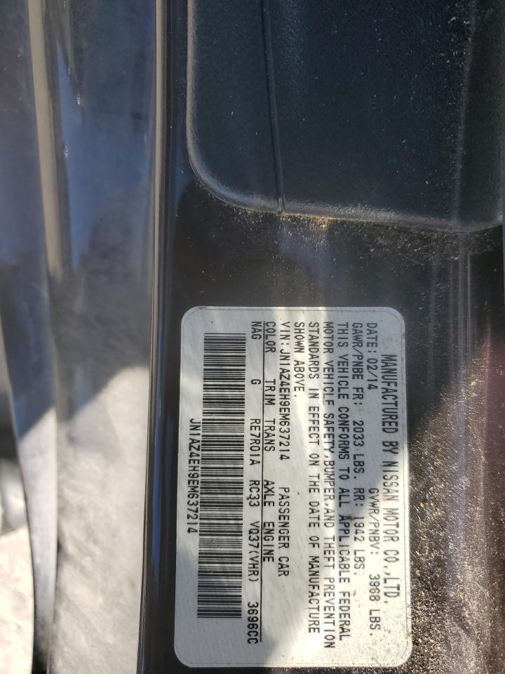 2014 Nissan 370Z VIN JN1AZ4EH9EM637214 Copart auction photo, front end damage thumbnail 12