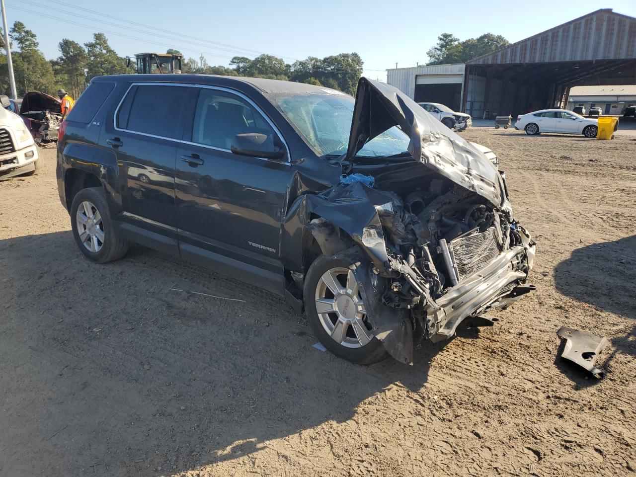 2013 GMC Terrain VIN 2GKALMEK8D6383359 Copart auction photo, front end / side damage thumbnail 4