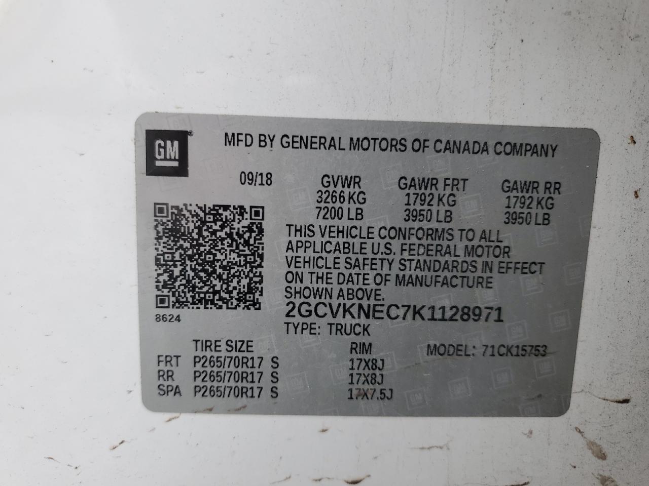 2019 Chevrolet Silverado VIN 2GCVKNEC7K1128971 Copart auction photo, front end damage thumbnail 12