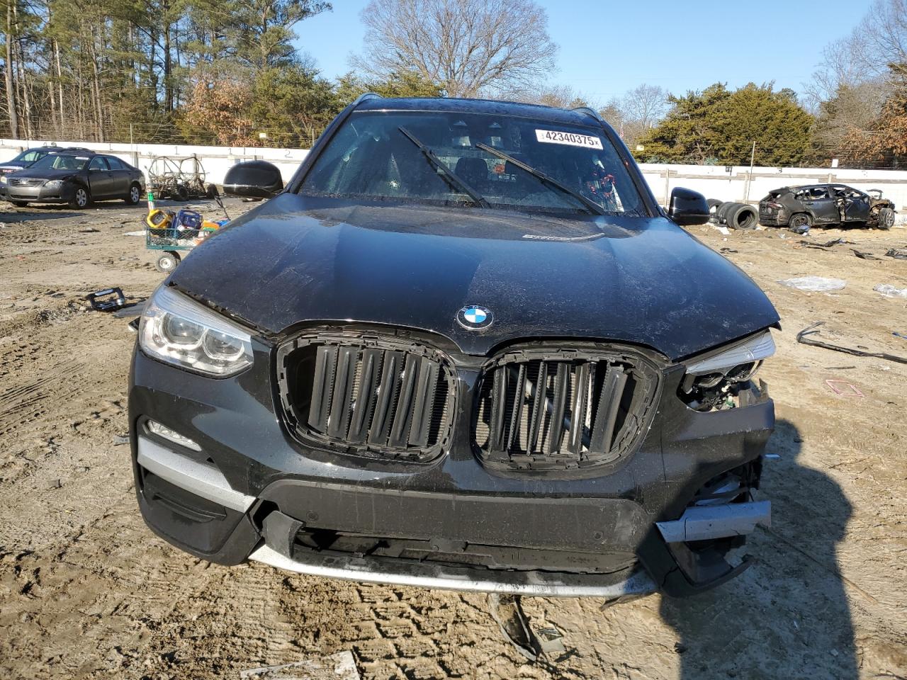 2019 BMW X3 VIN 5UXTR9C54KLP89901 Copart auction photo, front end / side damage thumbnail 5
