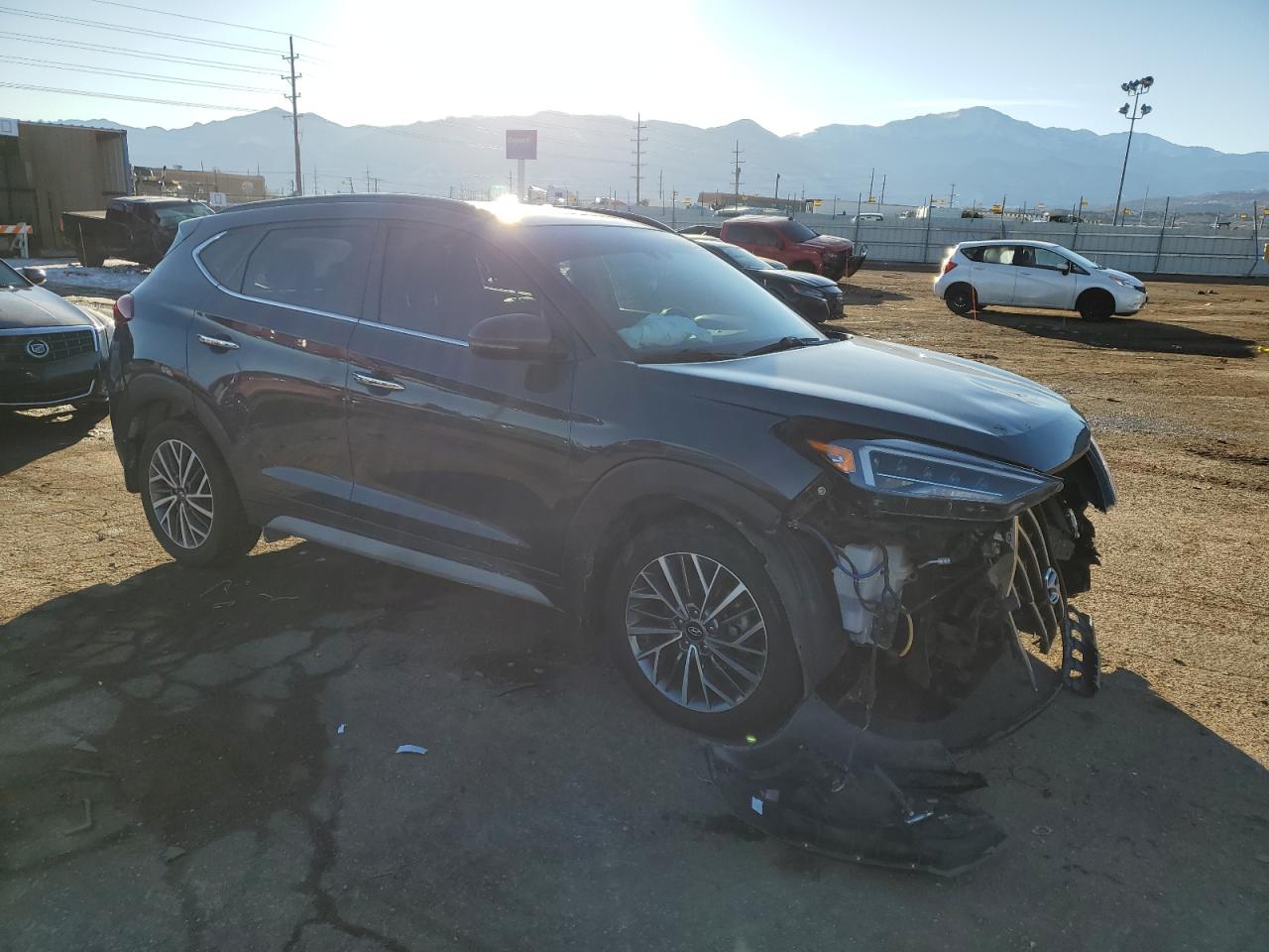 2019 Hyundai Tucson VIN KM8J3CAL0KU021847 Copart auction photo, front end / undercarriage damage thumbnail 4