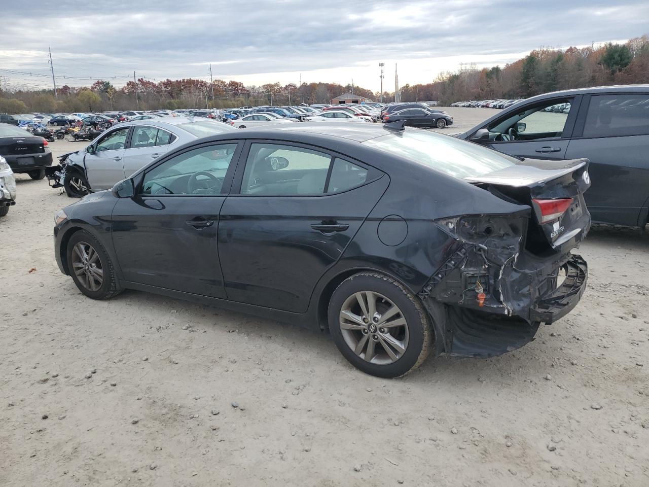 2017 Hyundai Elantra VIN 5NPD84LF9HH092046 Copart auction photo, rear end / minor dent/scratches damage thumbnail 2