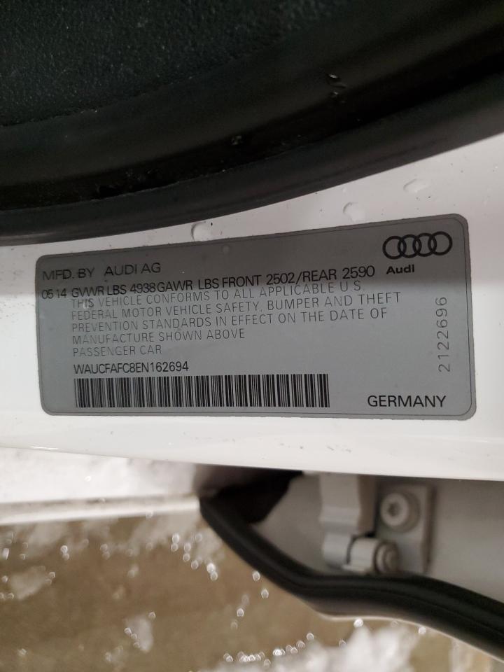 2014 Audi A6 VIN WAUCFAFC8EN162694 Copart auction photo, front end damage thumbnail 14