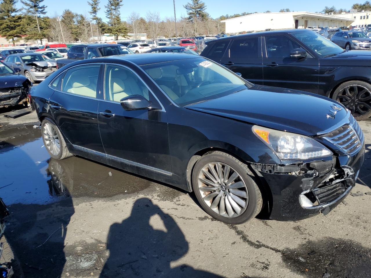 2015 Hyundai Equus VIN KMHGH4JH2FU098738 Copart auction photo, front end / side damage thumbnail 4