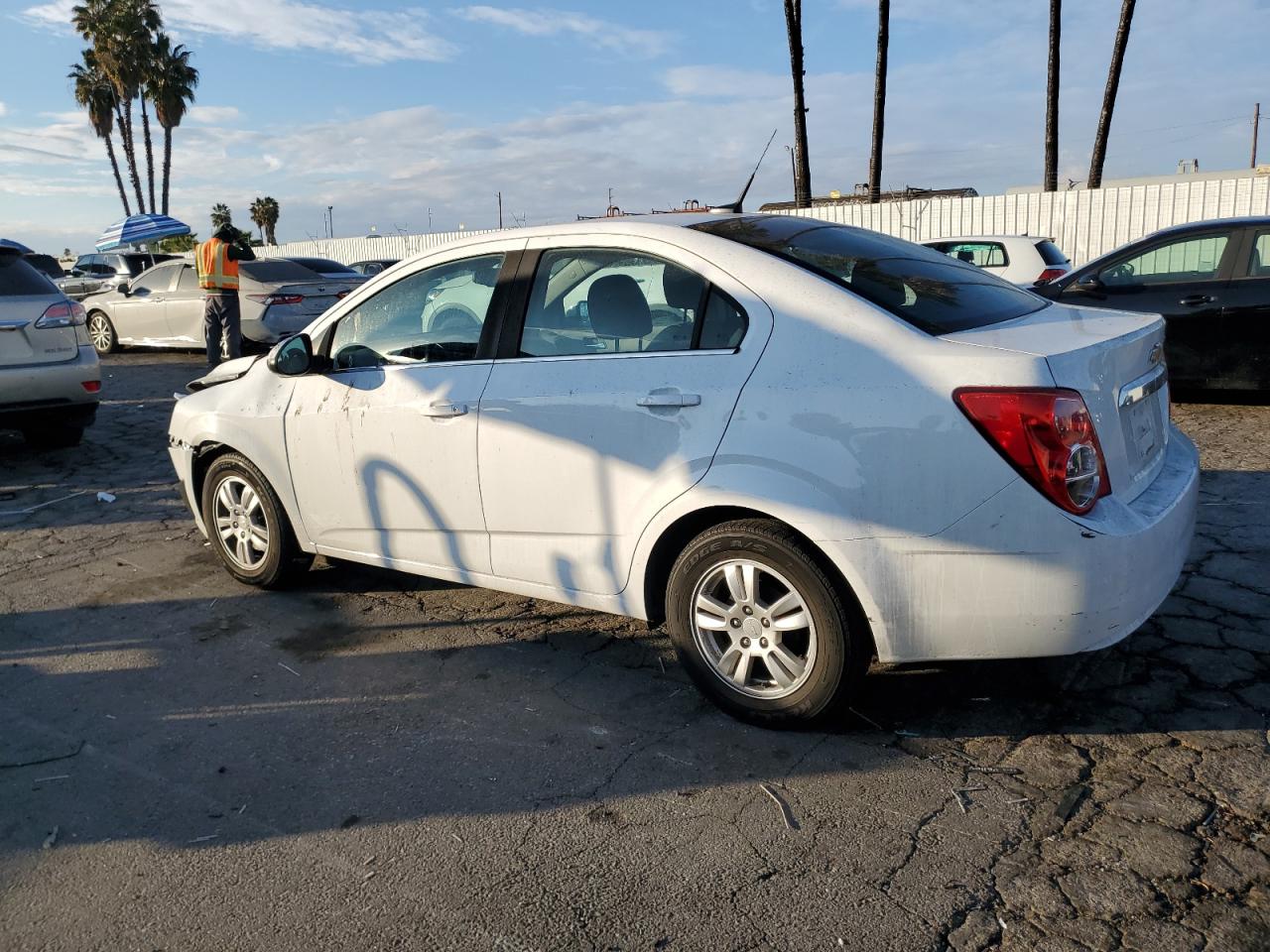 2013 Chevrolet Sonic VIN 1G1JC5SG5D4183955 Copart auction photo, front end / minor dent/scratches damage thumbnail 2