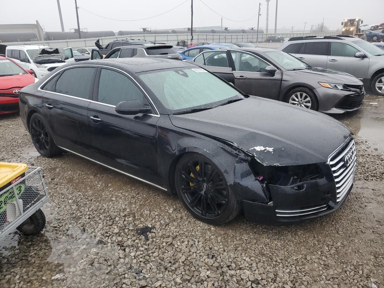 2013 Audi A8 VIN WAUR2AFD3DN010884 Copart auction photo, front end damage thumbnail 4