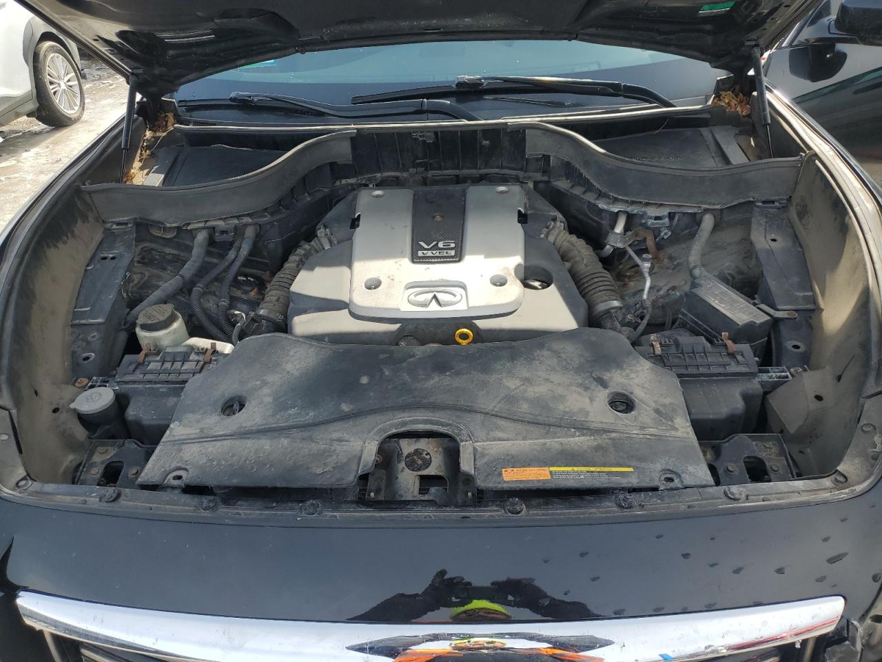 2014 Infiniti QX70 VIN JN8CS1MW8EM412666 Copart auction photo, front end damage thumbnail 12