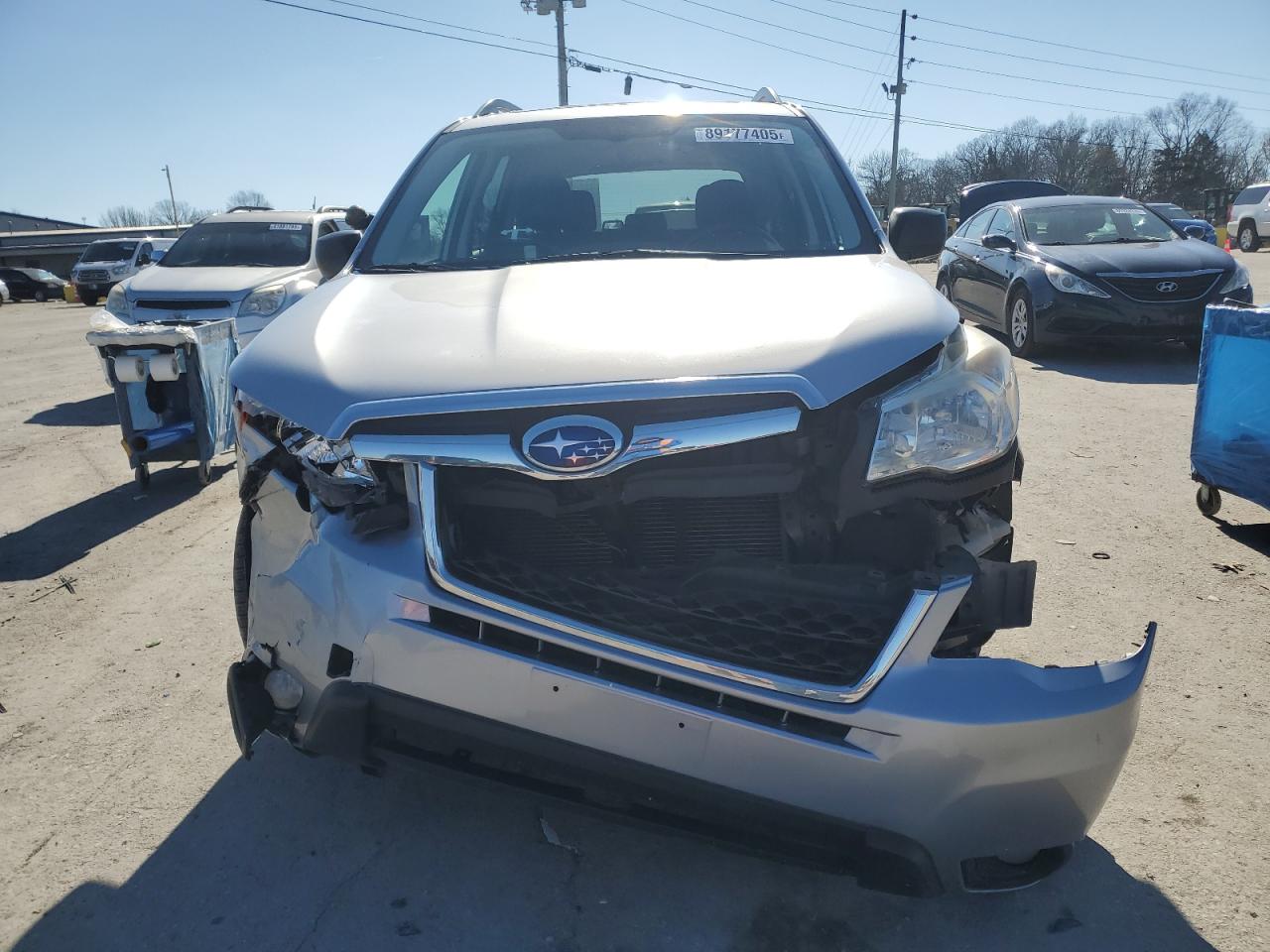 2015 Subaru Forester VIN JF2SJAHC2FH480113 Copart auction photo, front end / minor dent/scratches damage thumbnail 5
