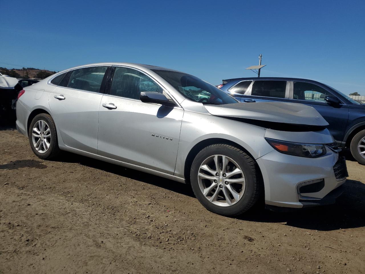 2017 Chevrolet Malibu VIN 1G1ZE5ST7HF155840 Copart auction photo, front end / side damage thumbnail 4