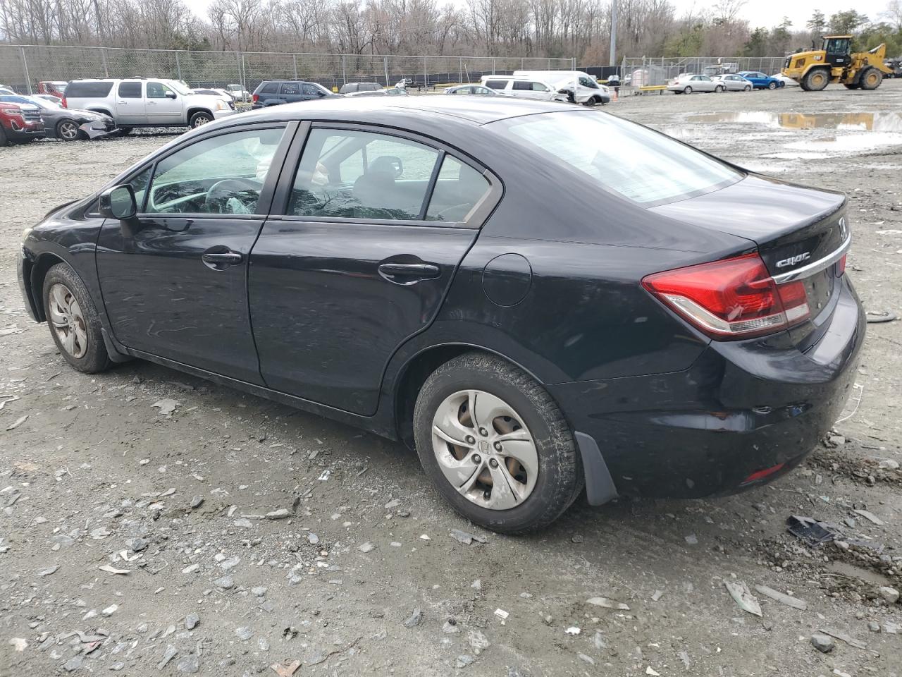 2013 Honda Civic VIN 2HGFB2F57DH587738 Copart auction photo, front end damage thumbnail 2