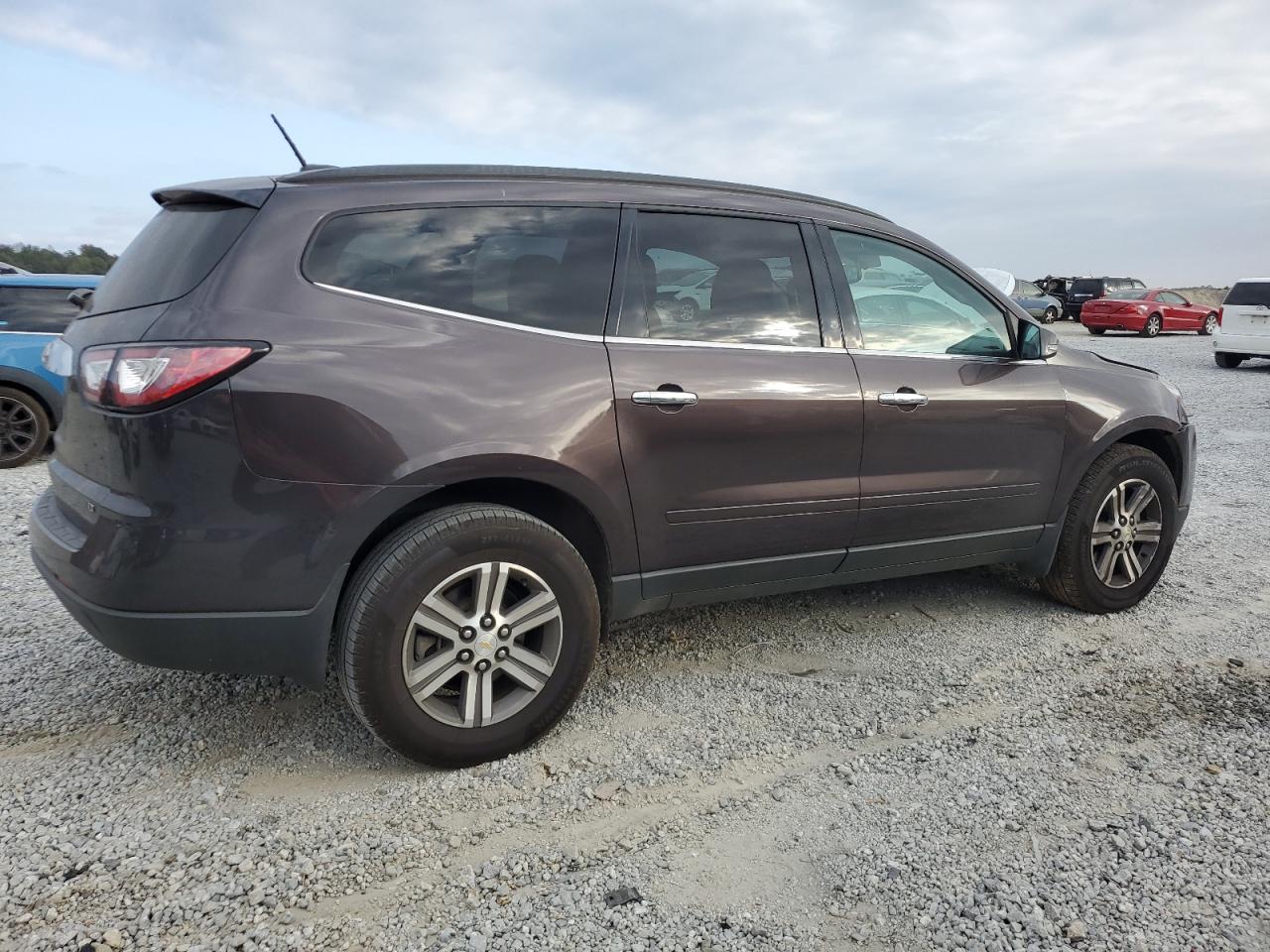 2017 Chevrolet Traverse VIN 1GNKRHKD7HJ144722 Copart auction photo, front end / mechanical damage thumbnail 3