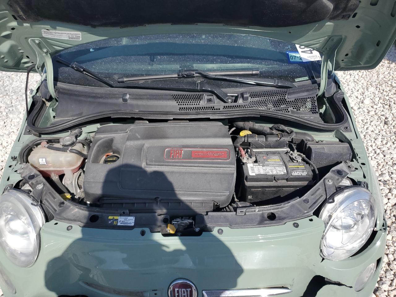 2015 Fiat 500 VIN 3C3CFFBR3FT579835 Copart auction photo, front end damage thumbnail 11